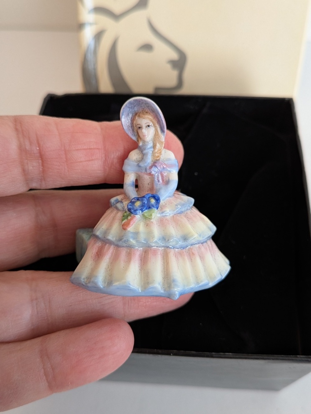 Royal Doulton Miniature Ladies Day Dreams M244 Figurine, 2005 Fine China w/ box
